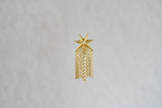 Mono earring "Comet" ("tail" of a comet 20 mm)