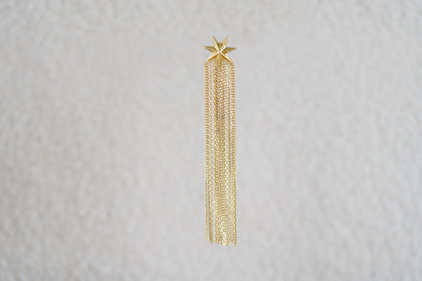 Mono earring "Comet" ("tail" of a comet 80 mm)