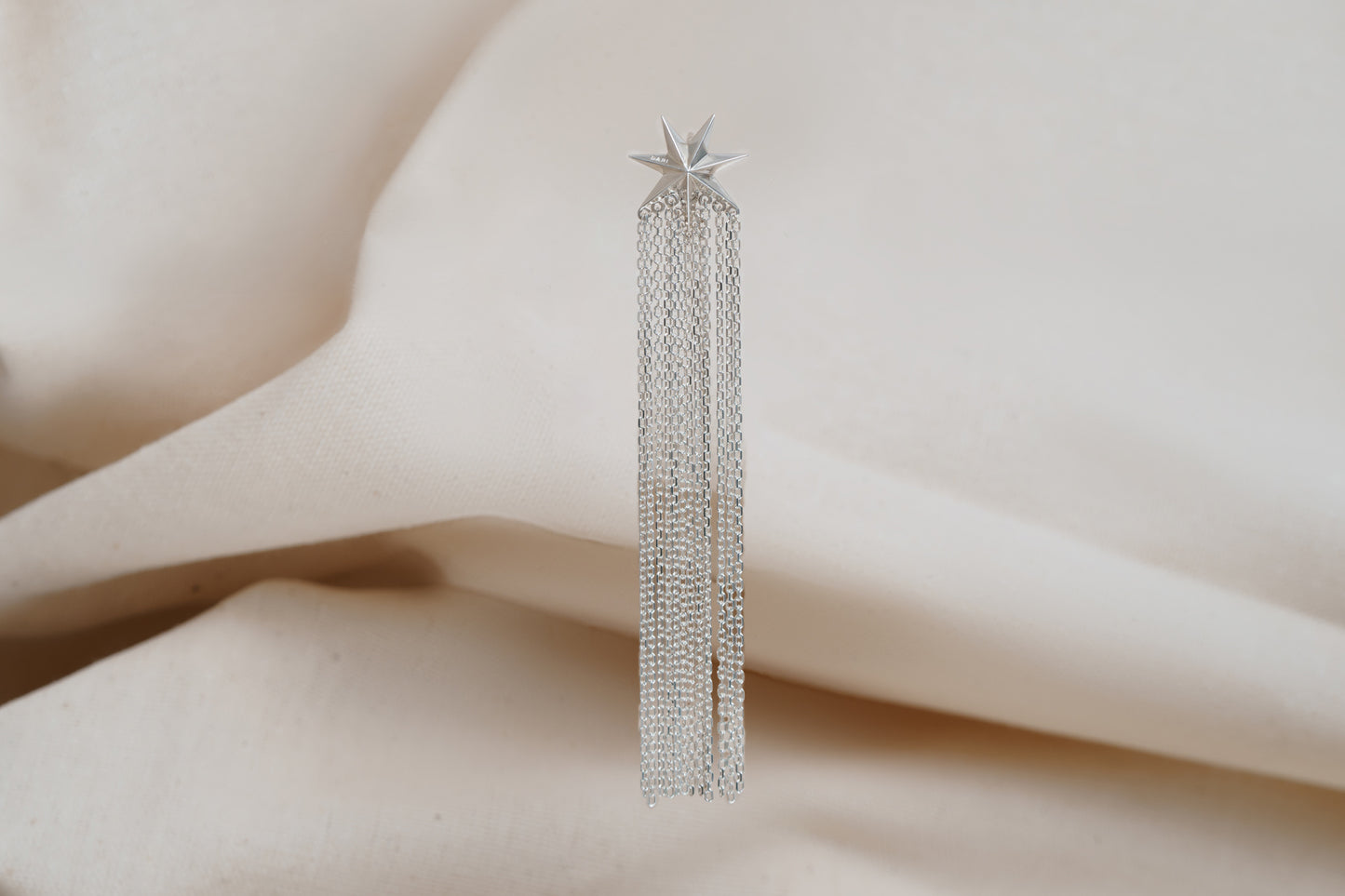 Mono earring "Comet" ("tail" of a comet 80 mm)