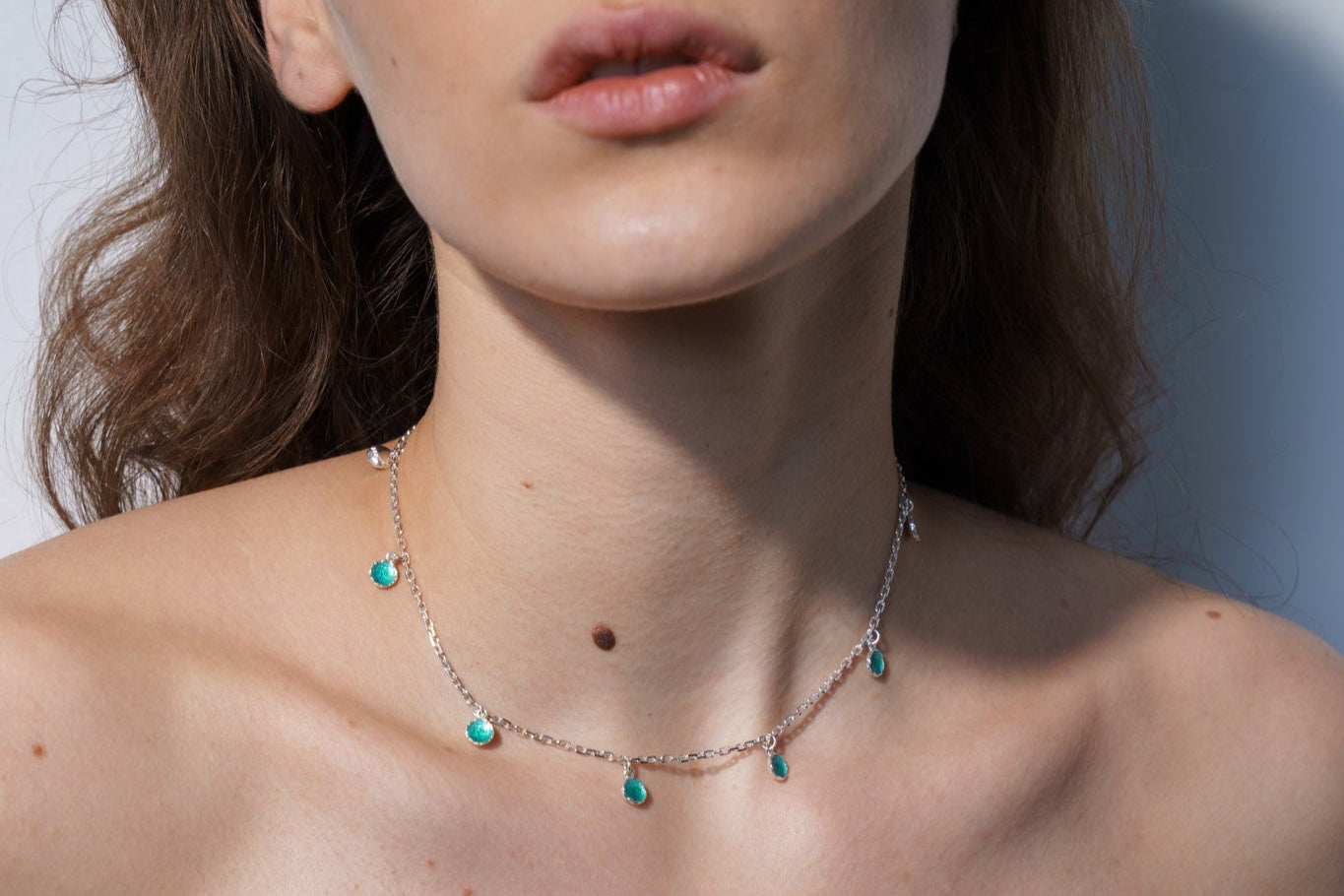 Necklace "Seas" emerald