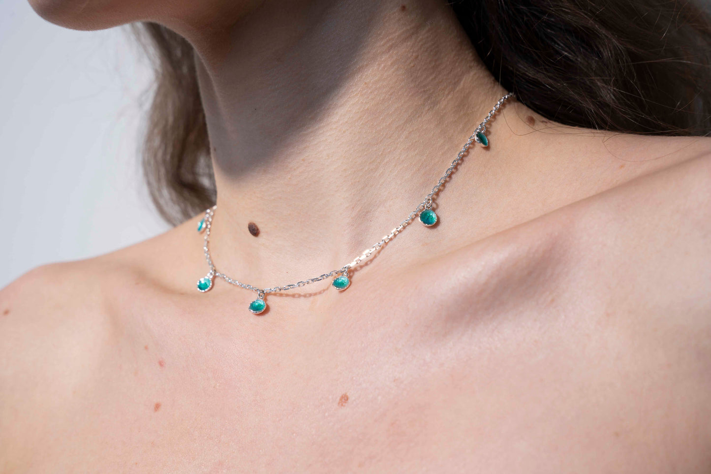 Necklace "Seas" emerald