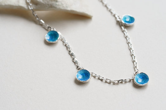 Anklet "Seas" blue