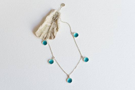 Anklet "Seas" emerald