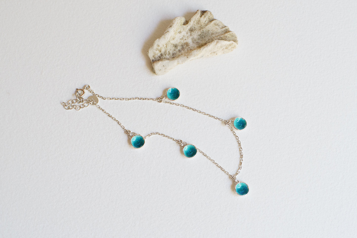 Anklet "Seas" emerald