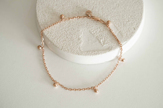 Anklet "6 Balls" (4 mm)