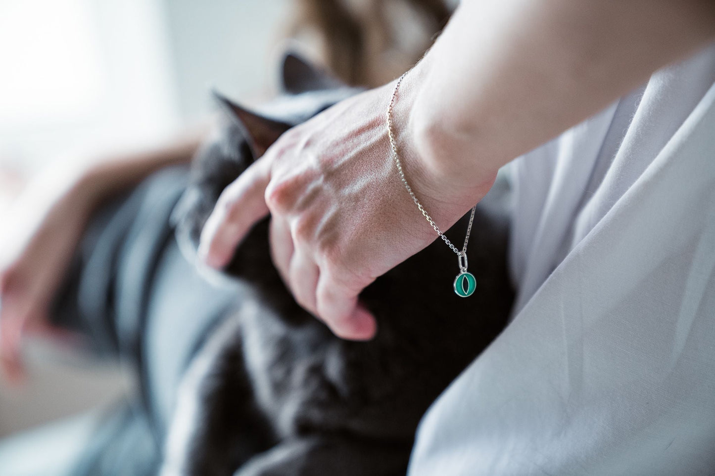 Bracelet "Cat’s Eye" (9 mm) with enamel