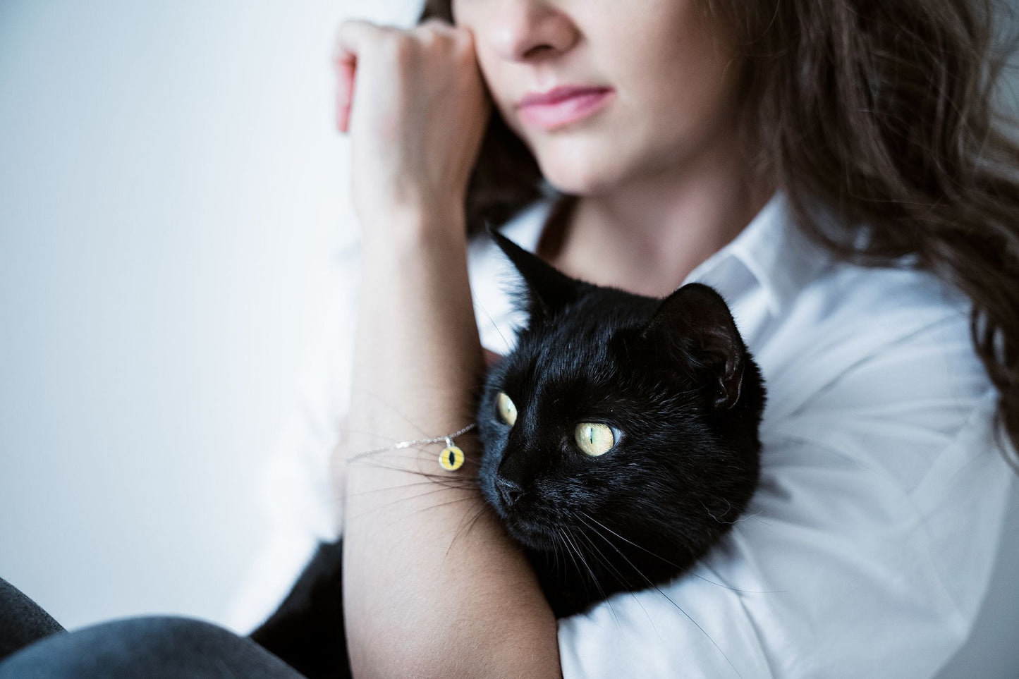 Bracelet "Cat’s Eye" (9 mm) with enamel