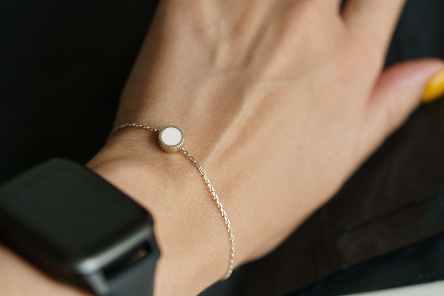 Bracelet "Circle" (8 mm) with enamel
