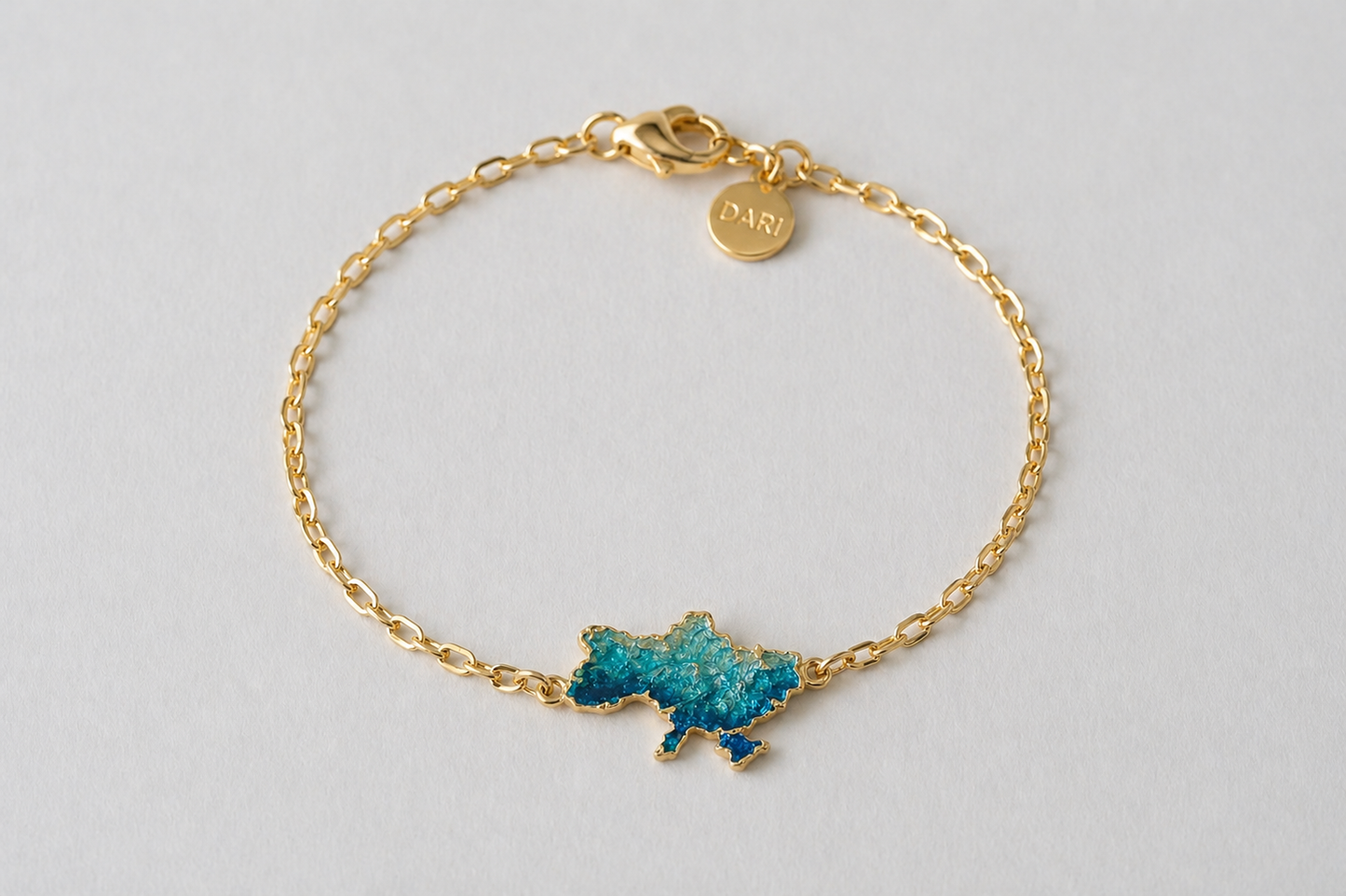 Bracelet "United" (15 mm) textured with enamel