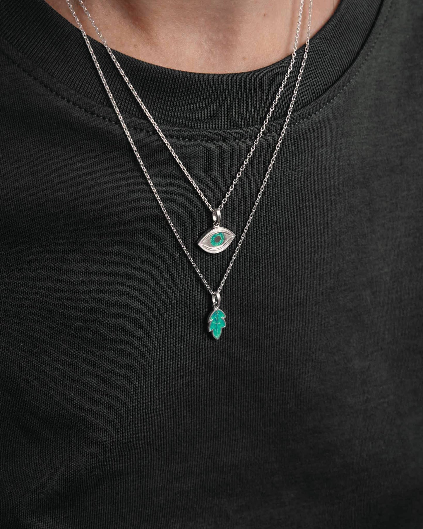 Pendant on the neck "View of my forest" (15 mm)