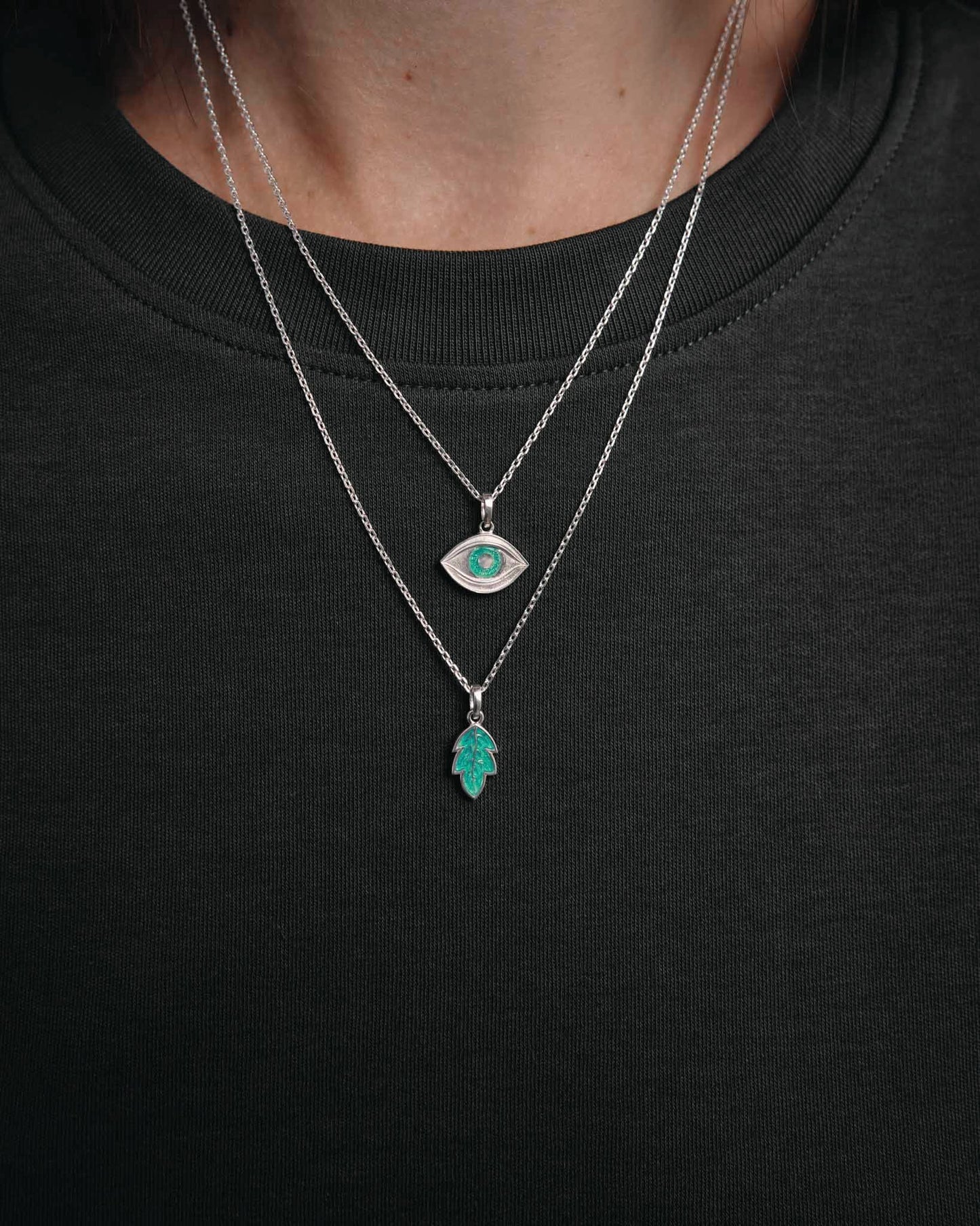 Pendant on the neck "View of my forest" (15 mm)