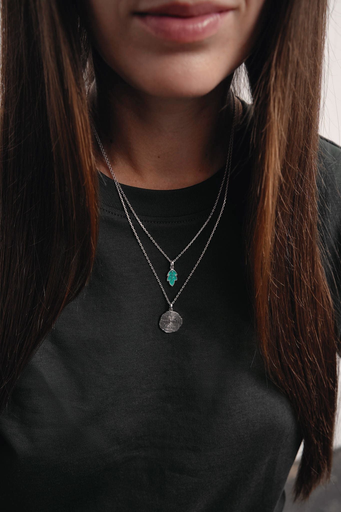 Pendant on the neck "Breath of my forest"