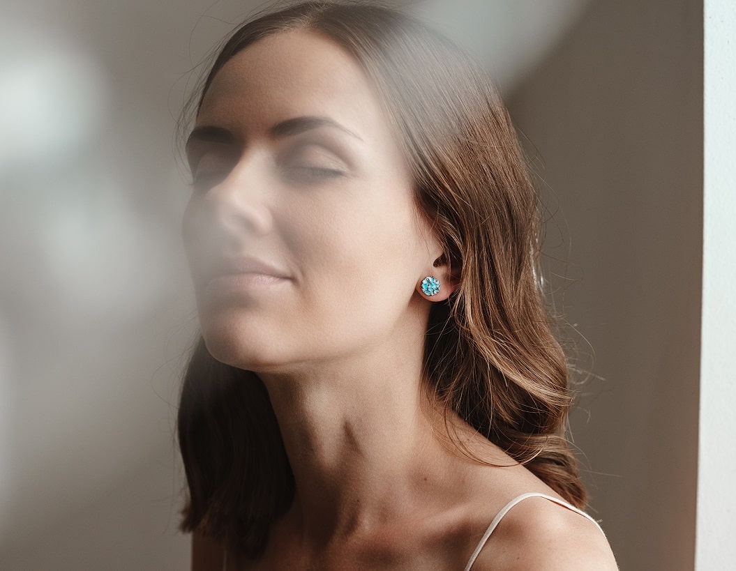 Stud earrings "Water ripple"
