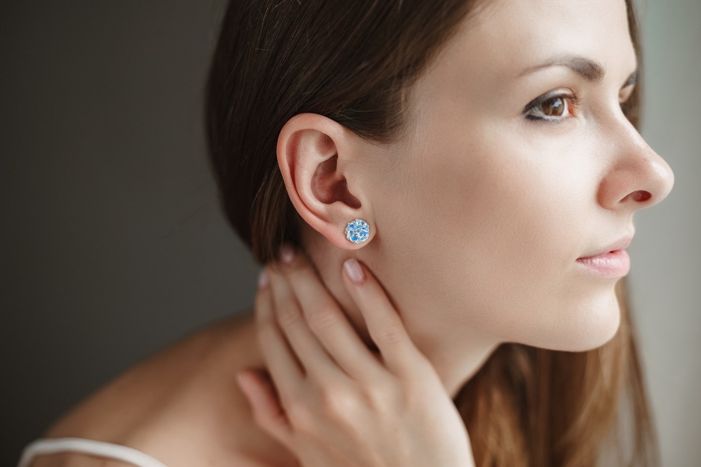 Stud earrings "Water ripple"
