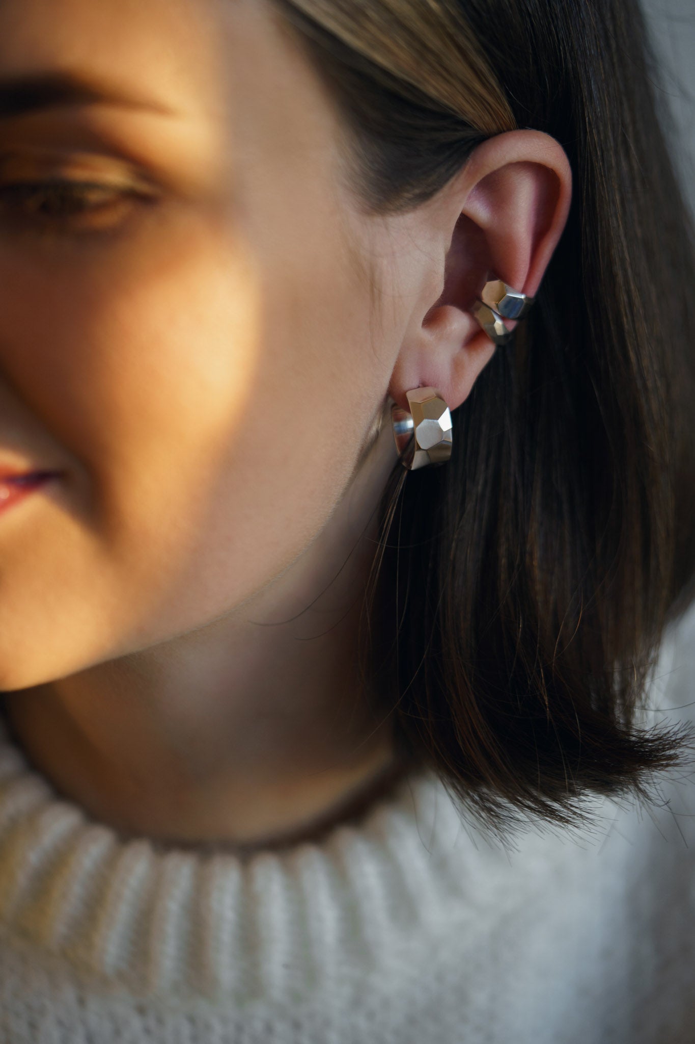 Congo earrings "Large facets"