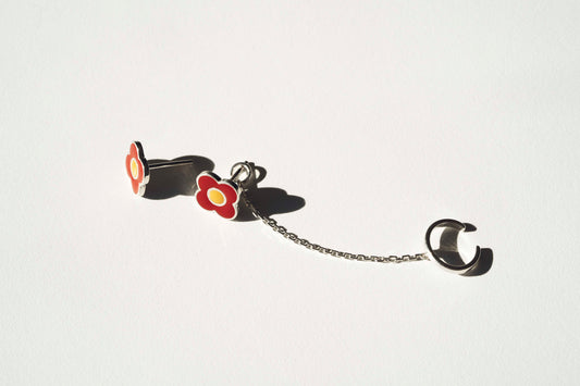 Cuff "Simple" with chain - accessory to earrings Size (width)