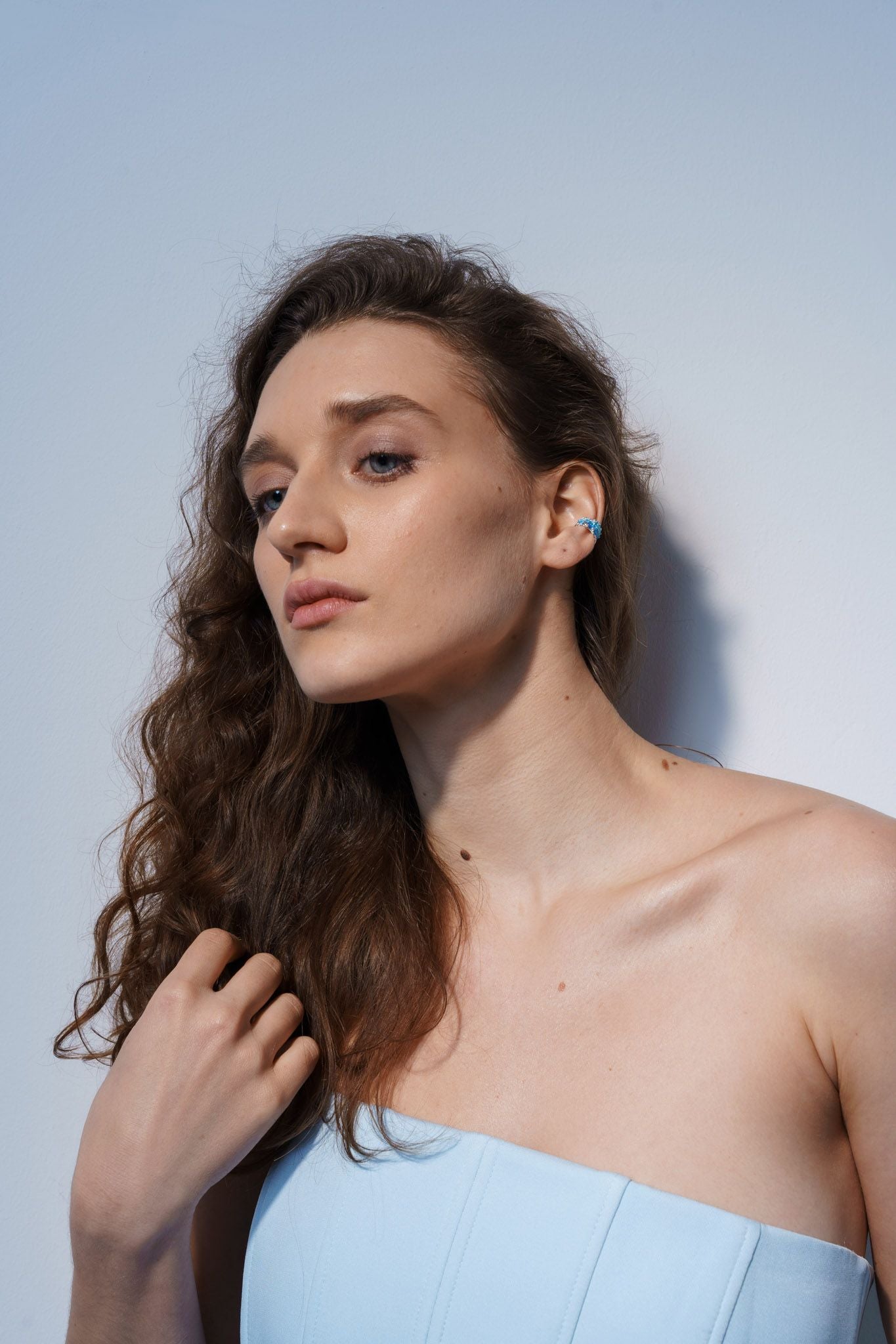 Cuff "Wave" (6 mm) blue