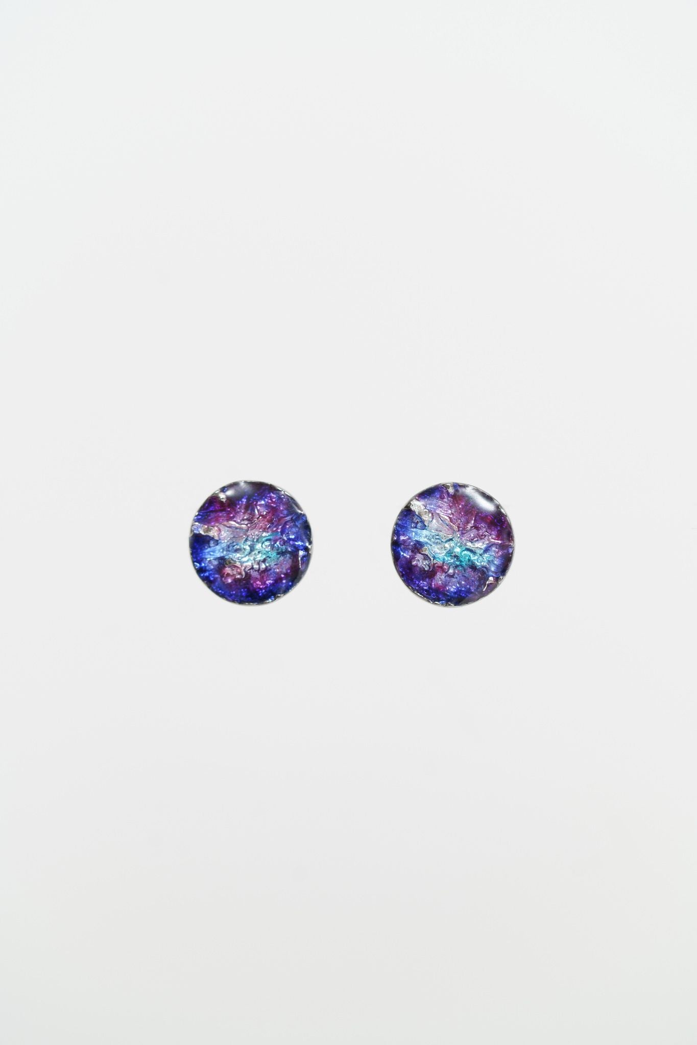 Disc earrings "Universe" (10 mm)