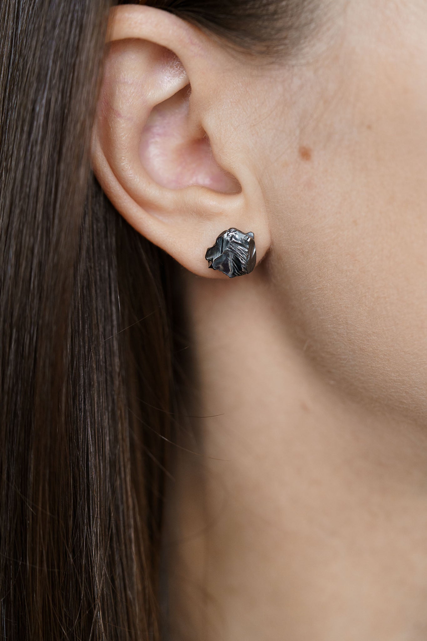 Earrings "Anthracite" (10 mm)