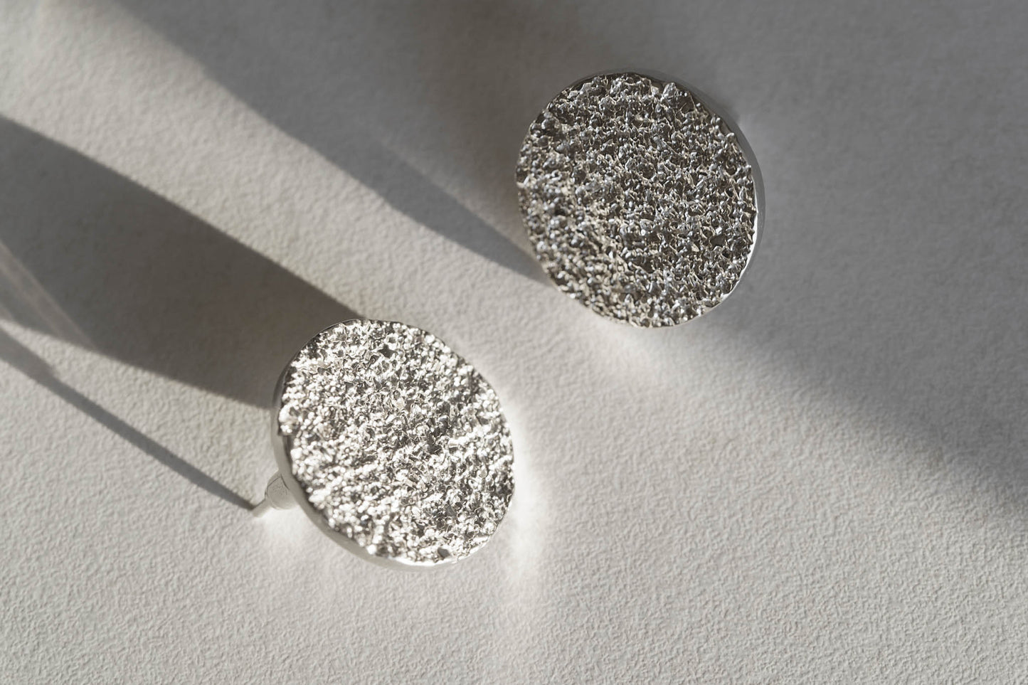 Earrings-discs "Sand" (20 mm)