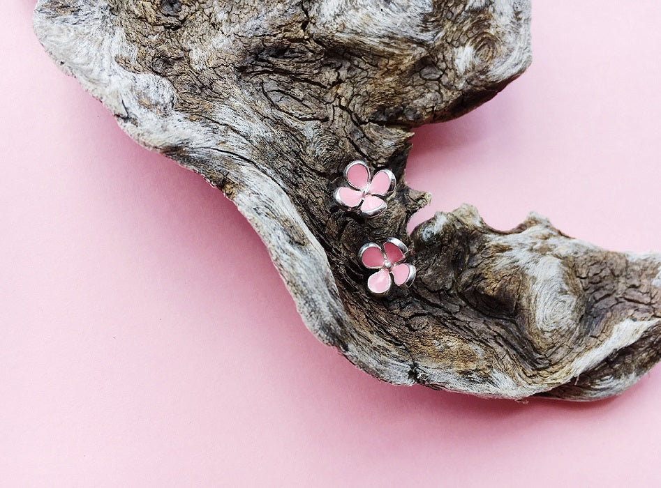 Earrings "Flower" with enamel (different colors to choose from)