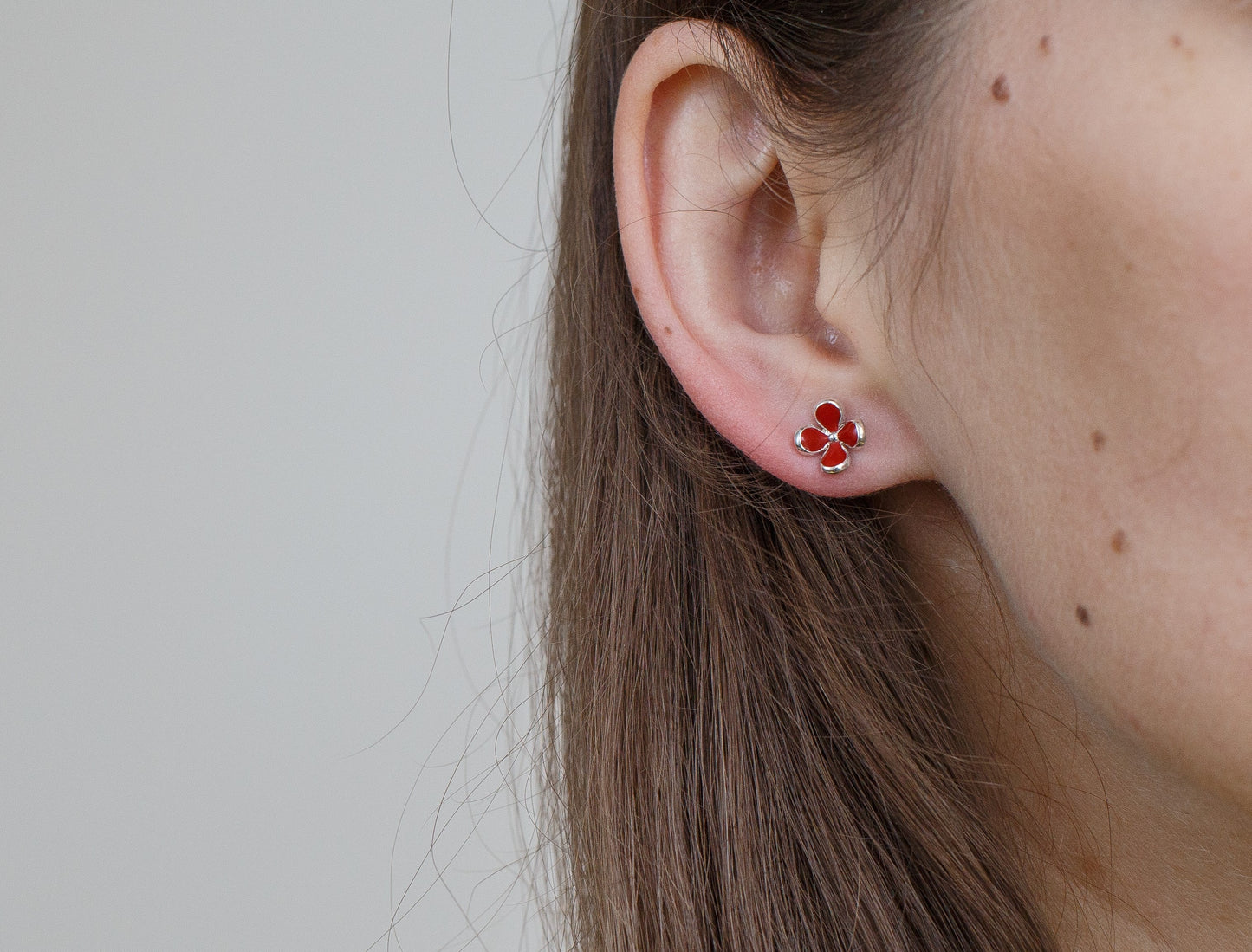 Earrings "Flower" with enamel (different colors to choose from)