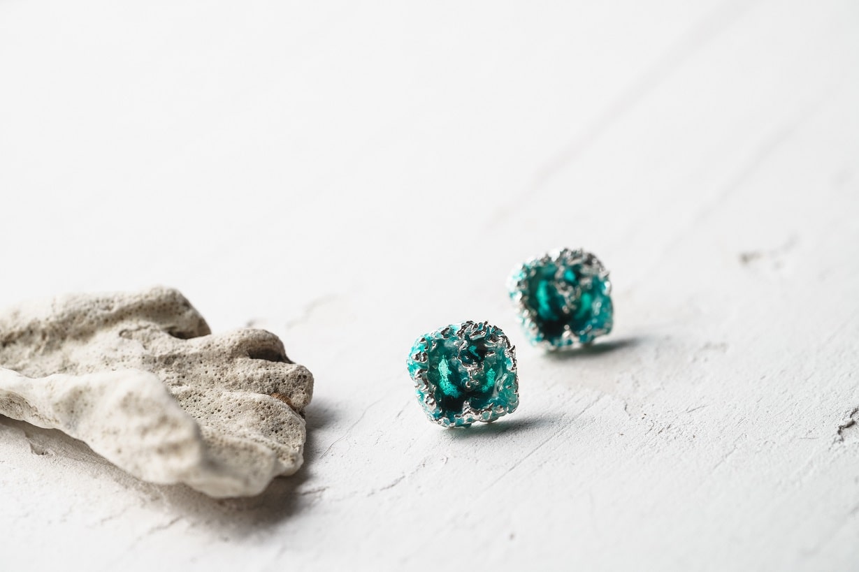 Earrings "Storm" emerald