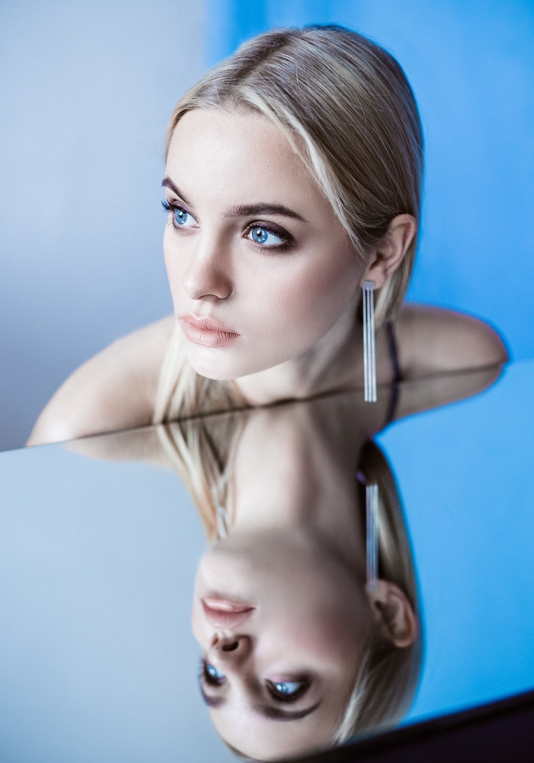 Earrings "Three strings"