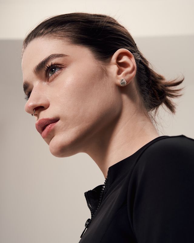 Earrings "Anthracite" (10 mm)