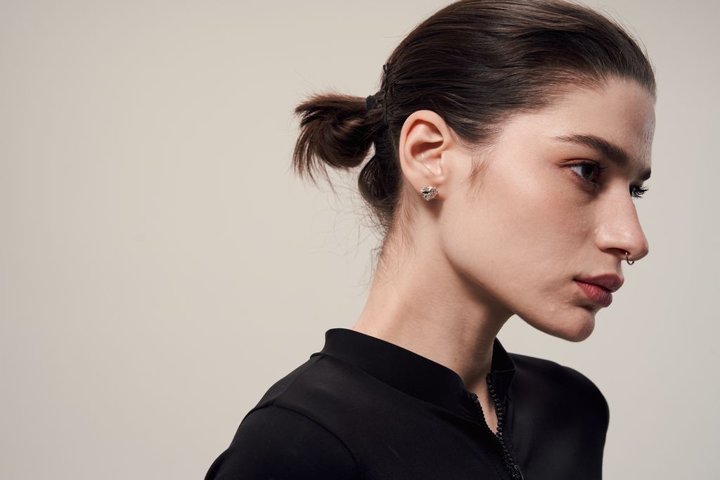 Earrings "Anthracite" (10 mm)