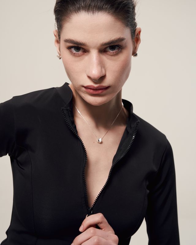 Earrings "Anthracite" (10 mm)