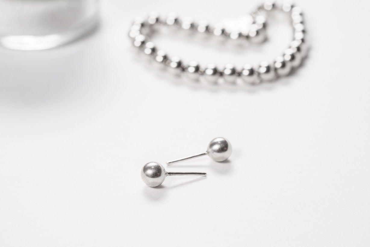 Earrings "Ball" (5-7 mm)