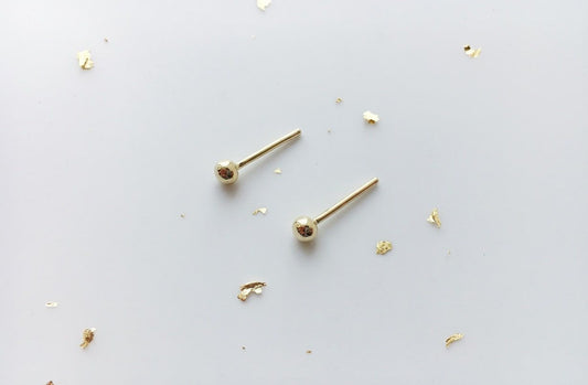 Earrings "Ball" (2-4 mm)