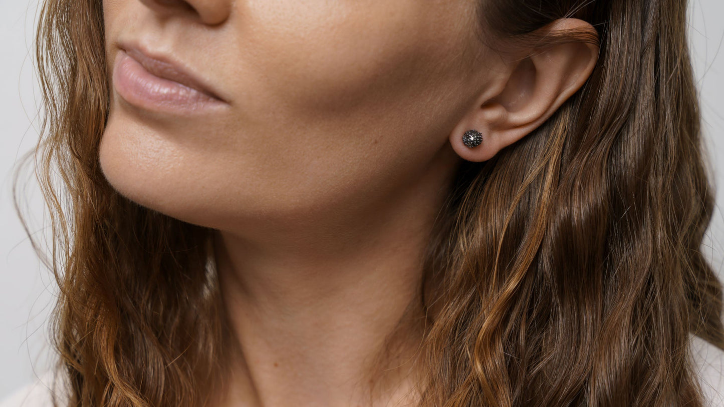 Earrings “Chestnut” blackened