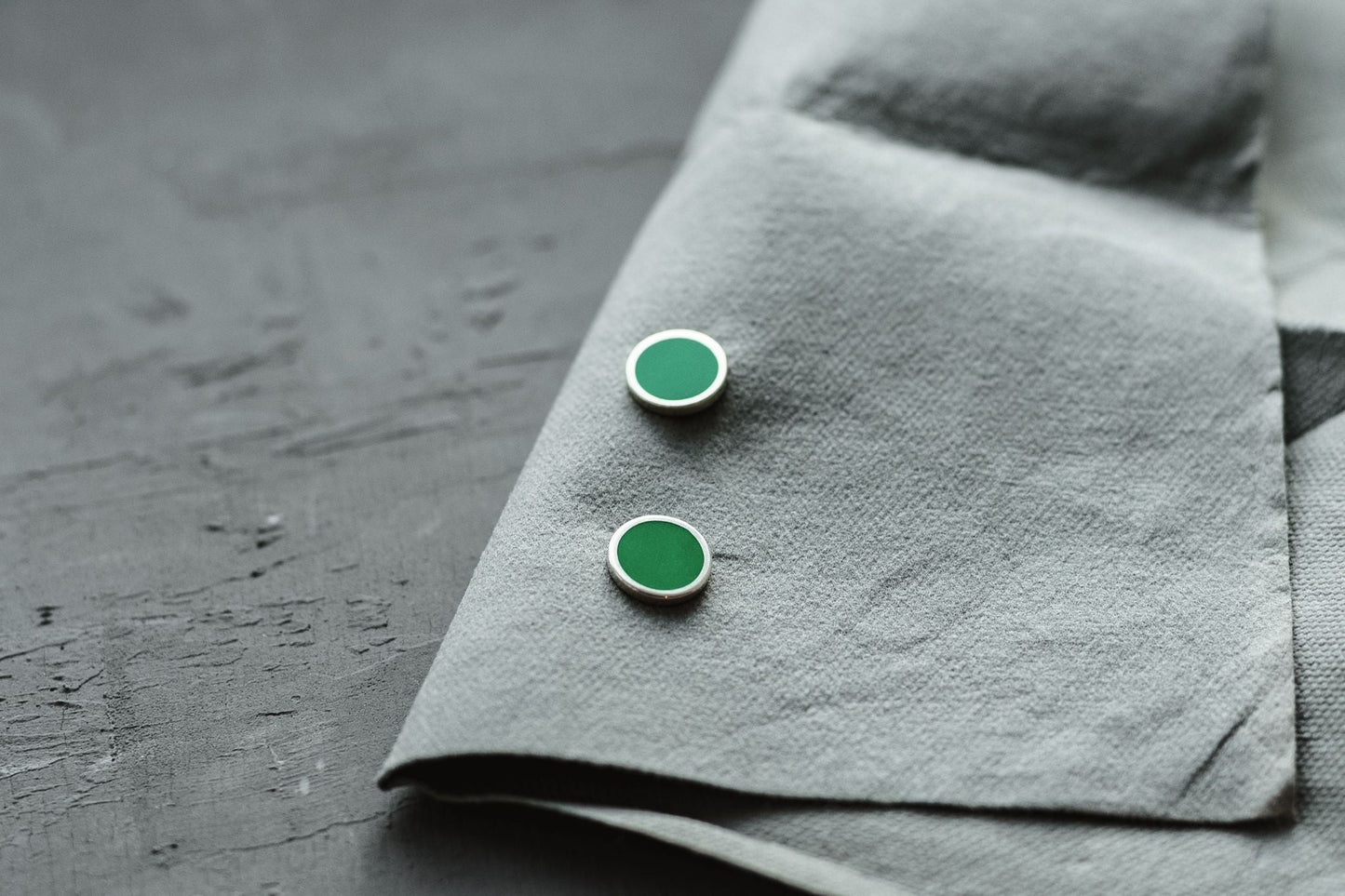 Stud earrings "Circle" (12 mm) with enamel