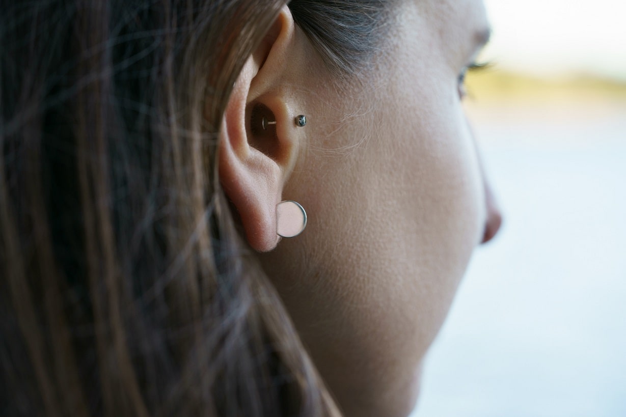 Stud earrings "Coin"