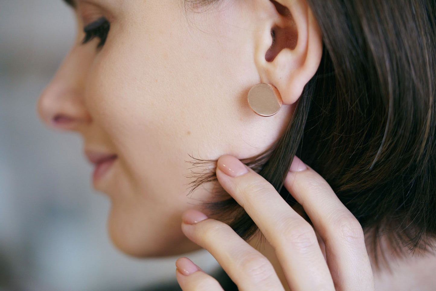 Stud earrings "Coin"