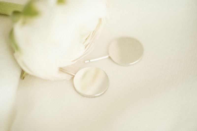 Stud earrings "Coin"