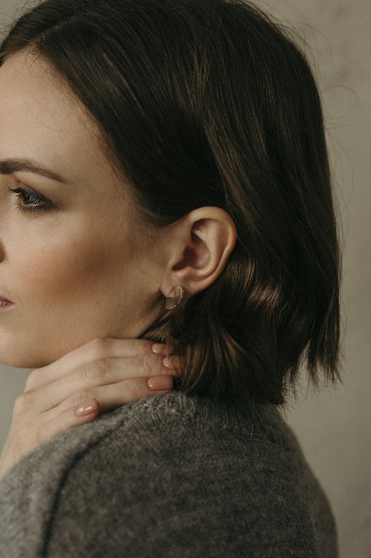 Stud earrings "Coin"