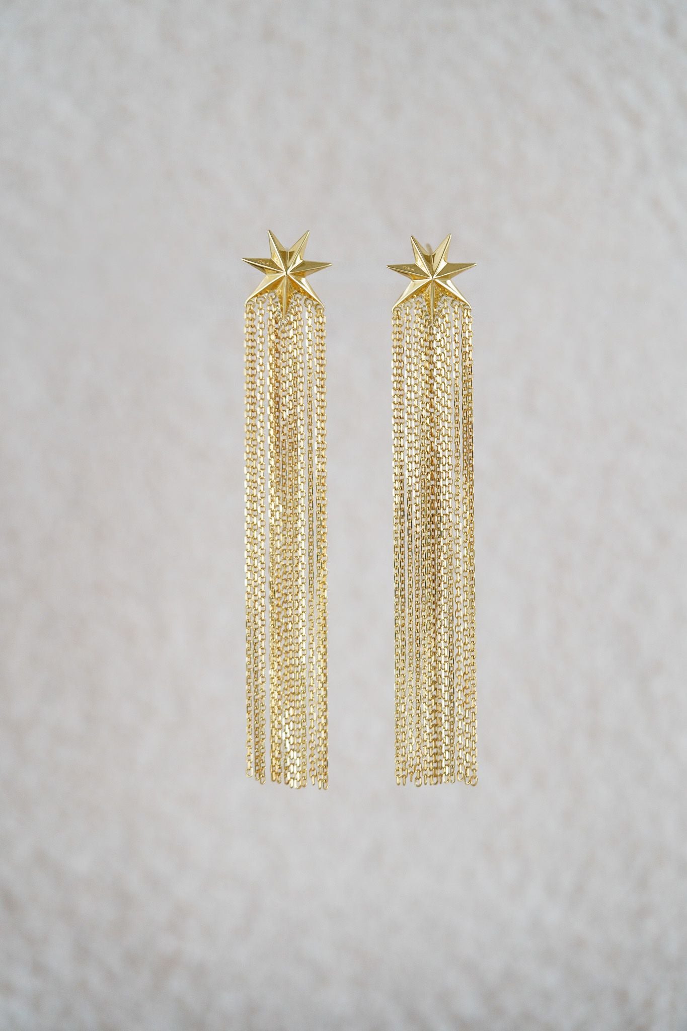 Earrings "Comet" ("tail" of a comet 80 mm)