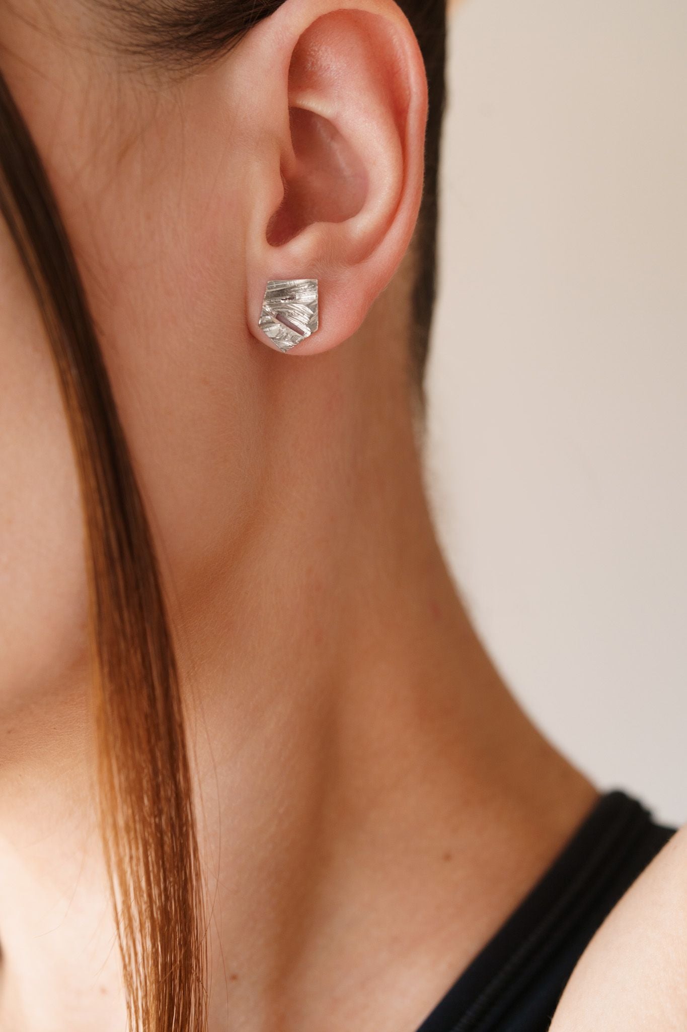 Earrings “Crushed Ice” (10×12 mm)