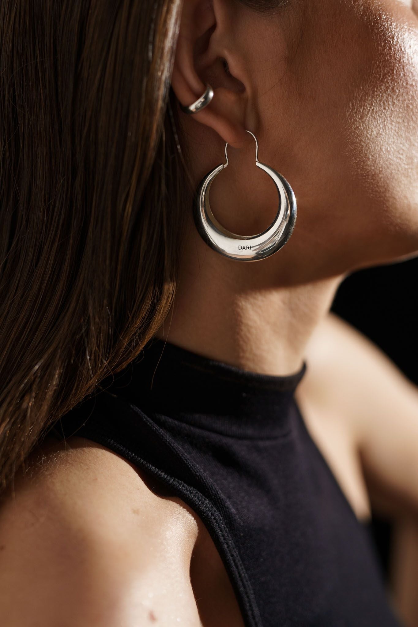 Earrings "Blow" (40 mm)