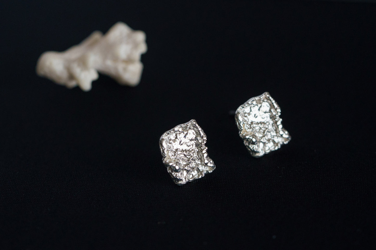 Stud earrings "Sea foam"