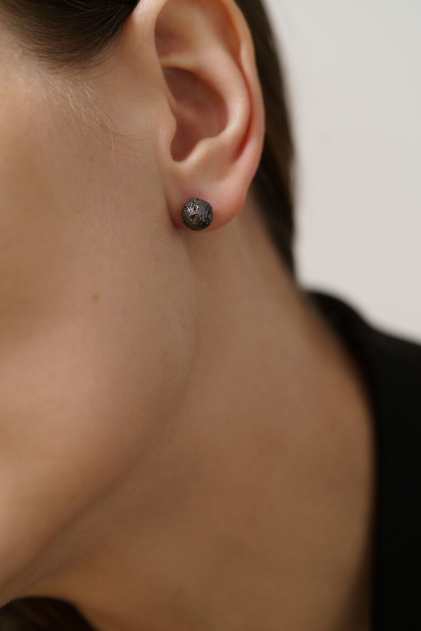 Stud earrings "Full moon" (8 mm)