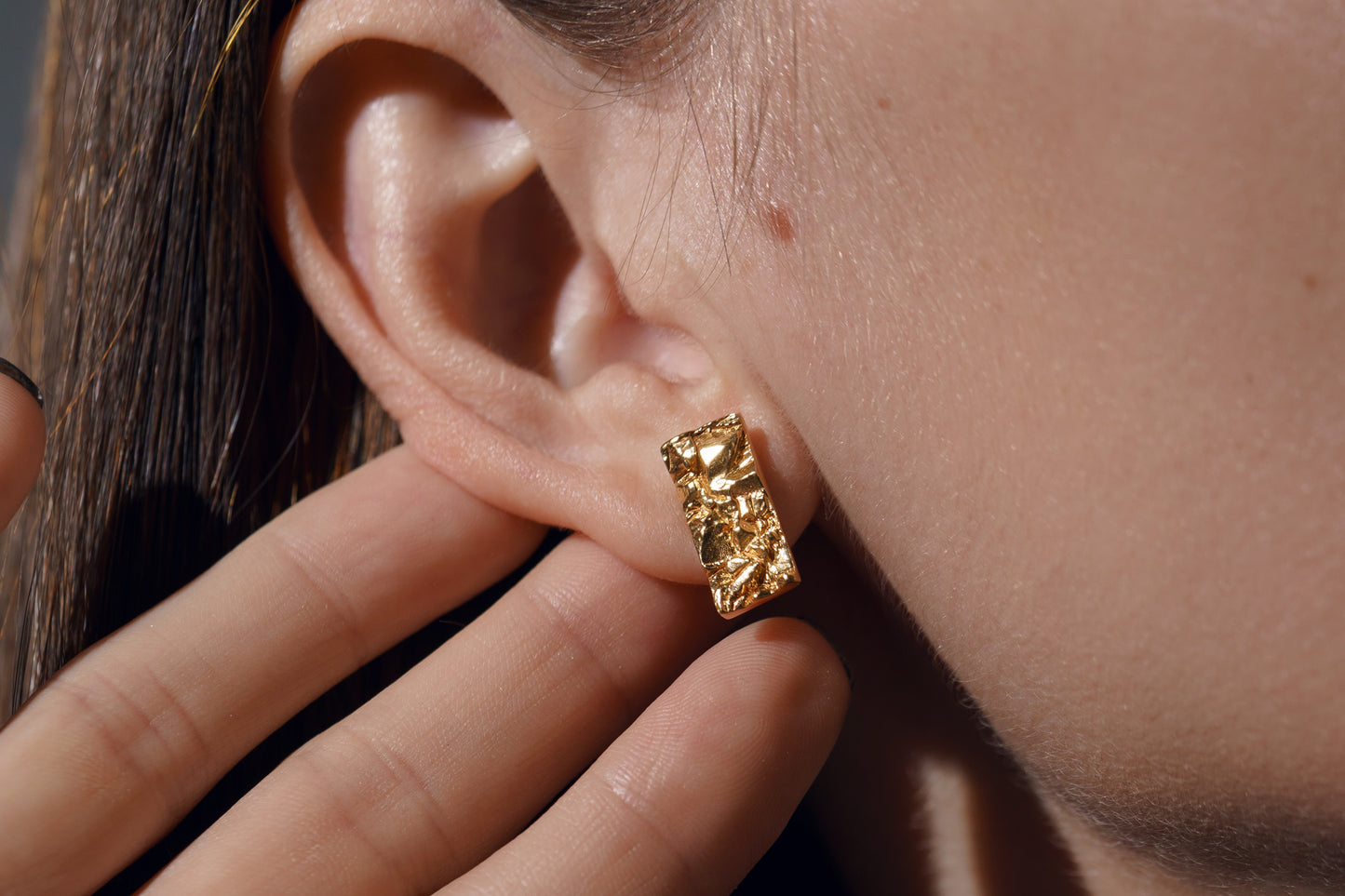 Earrings "Granite rock" (7/16 mm)