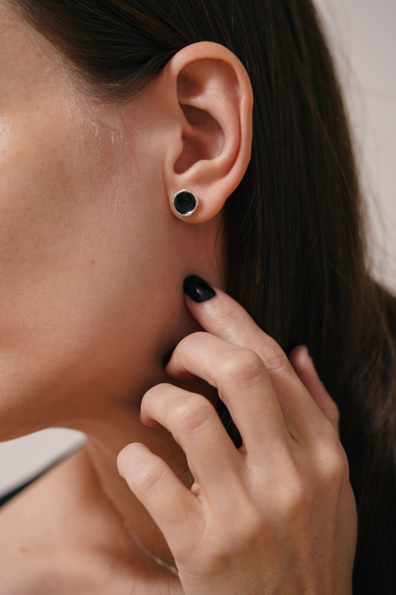 Stud earrings "Dark matter"