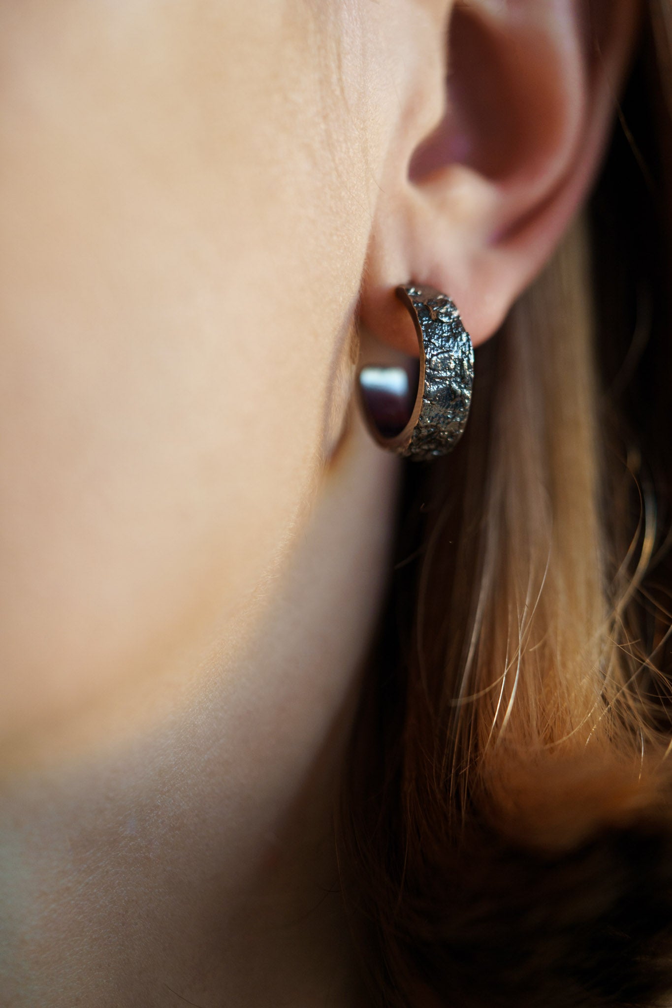 Congo earrings "Oak bark" (15 mm)