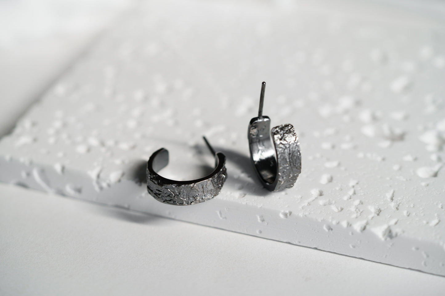 Congo earrings "Oak bark" (15 mm)