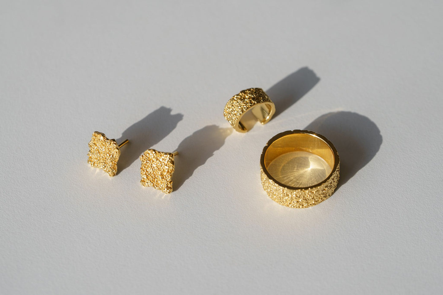 Stud earrings "Sand" (8x10 mm)