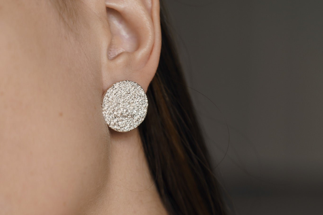 Earrings-discs "Sand" (20 mm)